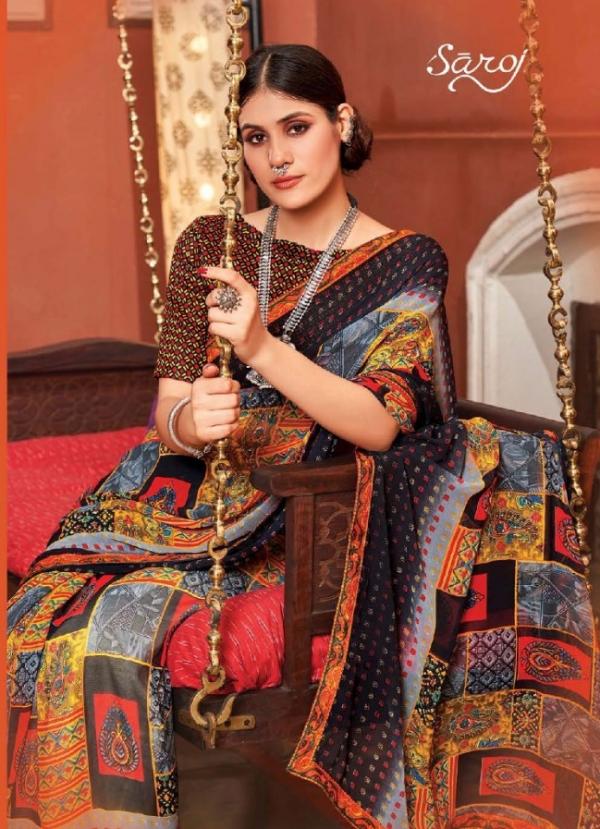 Saroj Sunlight Casual Wear Georgette Designer Print  Saree Collection